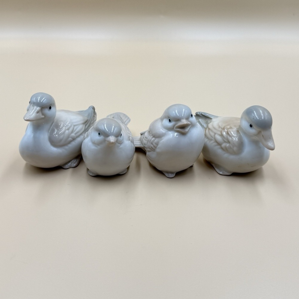 HOMCO Porcelain Bird Figurines‎ Lot of 4 Japan Duck Trinkets Cottagecore Country